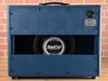 Bad Cat Black Cat Custom 1x12" 60-watt Extension Electric Guitar Cab - Custom Navy Blue Tolex (with Gold Piping & Diamond Grille Cloth)