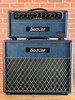Bad Cat Black Cat Custom 1x12" 60-watt Extension Electric Guitar Cab - Custom Navy Blue Tolex (with Gold Piping & Diamond Grille Cloth)