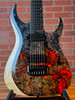 Schecter USA Custom Shop Sunset Extreme 7-string Electric Guitar - Natural Satin Stabilized Burl Top