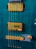 ESP USA M-II DX NT Mahogany Gold Hardware Electric Guitar - See Thru Aqua - Gold EMG 81X (Bridge) & 85X (Neck) Pickups
