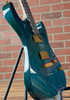 ESP USA M-II DX NT Mahogany Gold Hardware Electric Guitar - See Thru Aqua - Gold EMG 81X (Bridge) & 85X (Neck) Pickups