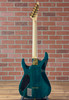 ESP USA M-II DX NT Mahogany Gold Hardware Electric Guitar - See Thru Aqua - Gold EMG 81X (Bridge) & 85X (Neck) Pickups