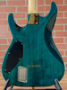 ESP USA M-II DX NT Mahogany Gold Hardware Electric Guitar - See Thru Aqua - Gold EMG 81X (Bridge) & 85X (Neck) Pickups