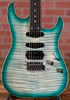 Schecter USA Custom Shop Sunset Custom II 24 Electric Guitar - Aruba Teal