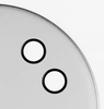Bass Drum O's 22" Smooth White Resonant Kick Drumhead W/ 2" & 4" Portholes