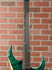 Schecter USA Custom Shop Sunset Extreme-6 Electric Guitar - Natural Satin with Green/Blue Stabilized Top