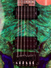 Schecter USA Custom Shop Sunset Extreme-6 Electric Guitar - Natural Satin with Green/Blue Stabilized Top