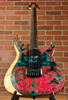 Schecter USA Custom Shop Sunset Extreme-6 Electric Guitar - Natural Satin with Red & Teal Stabilized Burl Top