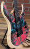 Schecter USA Custom Shop Sunset Extreme-6 Electric Guitar - Natural Satin with Red & Teal Stabilized Burl Top