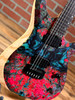Schecter USA Custom Shop Sunset Extreme-6 Electric Guitar - Natural Satin with Red & Teal Stabilized Burl Top