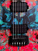 Schecter USA Custom Shop Sunset Extreme-6 Electric Guitar - Natural Satin with Red & Teal Stabilized Burl Top