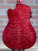 Lanikai QM-RDCEB Quilted Maple Acoustic-Electric Baritone Ukulele - Red