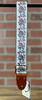 Tetherax Fancy RagTop Vintage Jacque Weave Leather-End Strap -  Pink, White, Silver