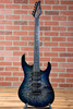 Suhr USA Custom Modern Waterfall Burl Marble Electric Guitar - Faded Trans Whale Blue w/ Black Burst