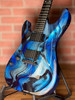 Schecter C-1 Hydro-Dip Left-Handed Electric Guitar - Midnight Tide S/N RN26040763