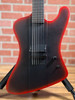 ESP LTD PHOENIX-7 BLACK METAL 7-String Baritone Electric Guitar - Black Red Burst Satin
