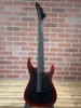ESP LTD M-7HT BLACK METAL Baritone 7-String Electric Guitar - Black Red Burst Satin