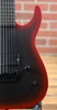 ESP LTD M-7HT BLACK METAL Baritone 7-String Electric Guitar - Black Red Burst Satin