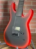 ESP LTD M-7HT BLACK METAL Baritone 7-String Electric Guitar - Black Red Burst Satin