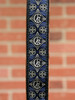 Tetherax Fancy RagTop Vintage Jacque Style Weave Leather End Strap - Violet, Black, & White