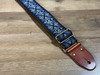 Tetherax Fancy RagTop Vintage Jacque Style Weave Leather End Strap - Violet, Black, & White