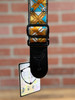 Tetherax RTX RagTop Vintage Jacque Style Weave Leather End Strap - Orange, Cyan, & Gold