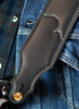Franklin 2.5" Padded Glove Leather Guitar Strap - Black