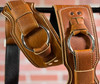 Franklin Straps 3.5" Bass Ring Glove Leather Guitar Strap - Cognac