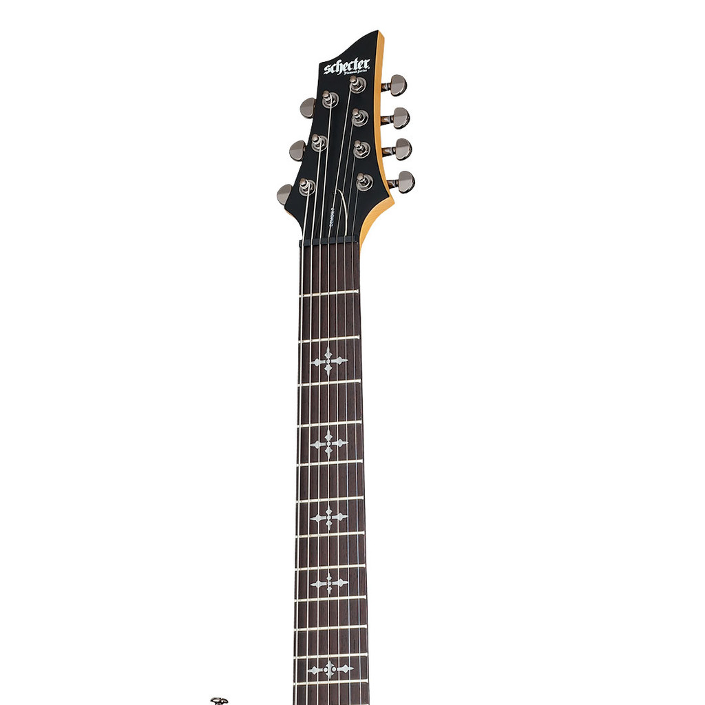 Schecter Demon-7 7 String Electric Guitar - Aged Black Satin