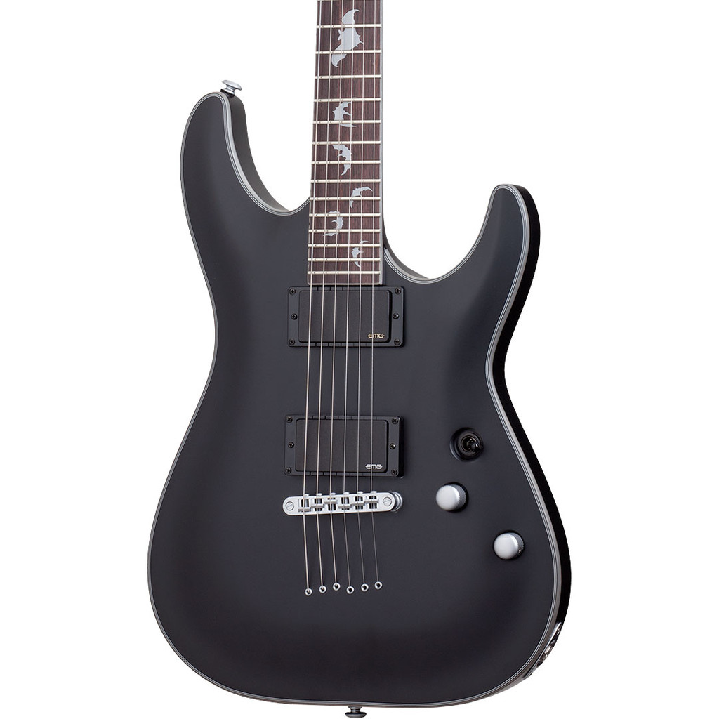 Schecter Damien-6 Platinum Electric Guitar - Satin Black