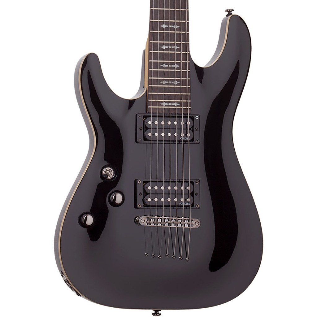 Schecter Omen-7 Left Handed Gloss Black Electric Guitar