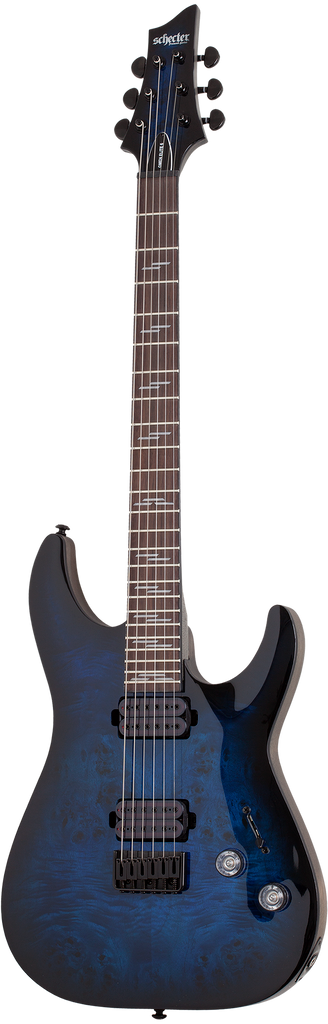 Schecter Omen Elite-6 See-Thru Blue Burst Electric Guitar