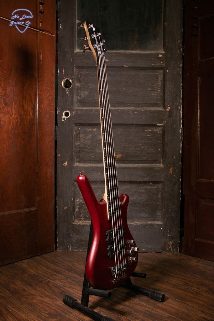 Warwick RockBass Corvette $$ 5 String Burgundy Red Transparent Satin - Electric Bass