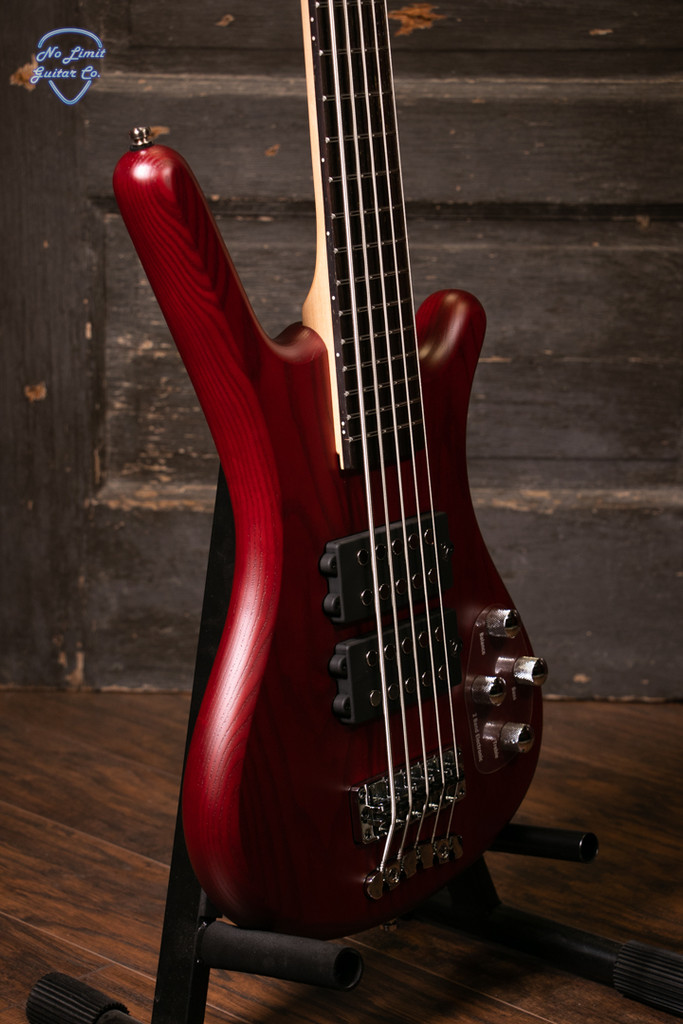 Warwick RockBass Corvette $$ 5 String Burgundy Red Transparent Satin - Electric Bass