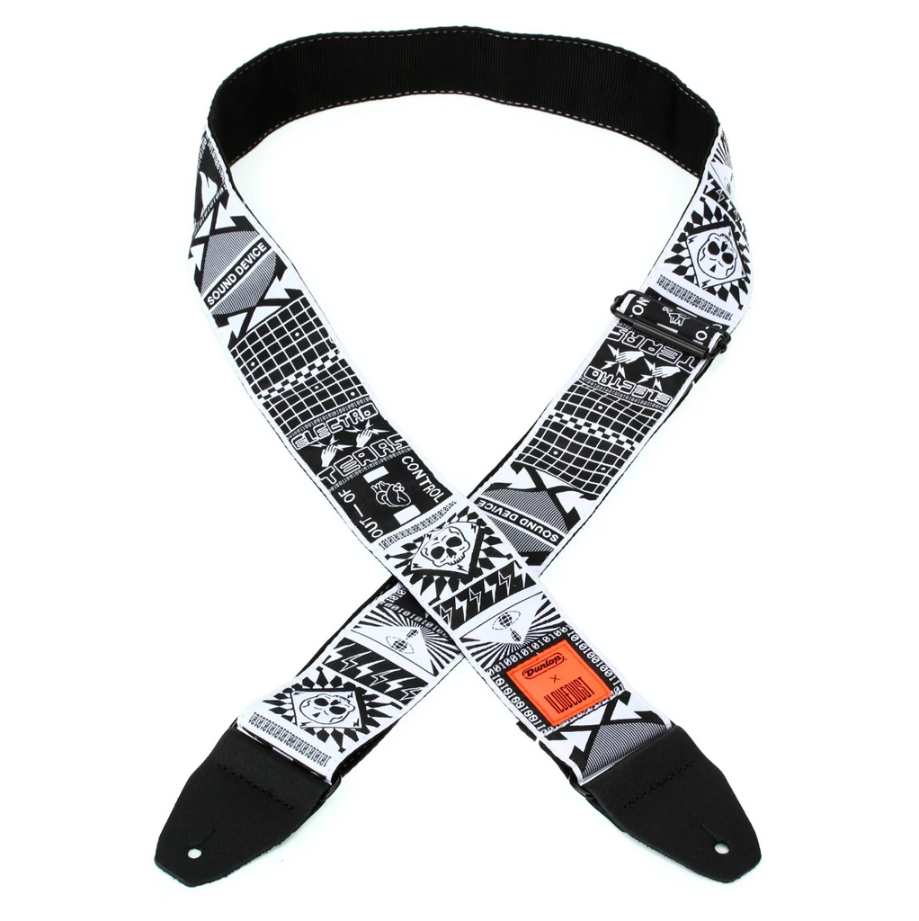 Dunlop ILOVEDUST Jacquard Guitar Straps Out Of Control at No Limit Guitar Co