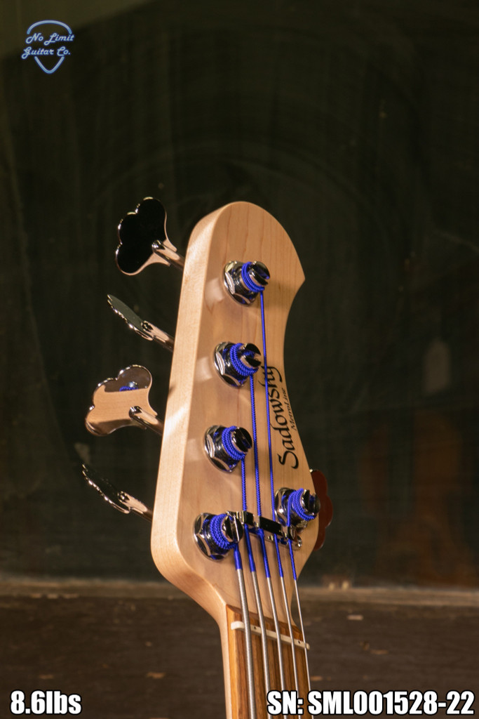 Sadowsky MetroLine 5-String 24-Fret Vintage J/J Bass - Solid Dark Lake Placid Blue Metallic High Polish 