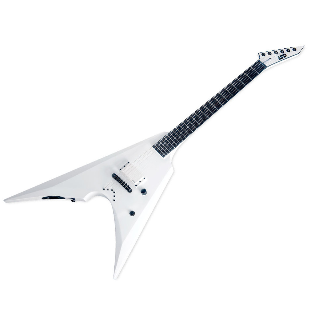 LTD Arrow-NT Arctic Metal Electric Guitar - Snow White Satin