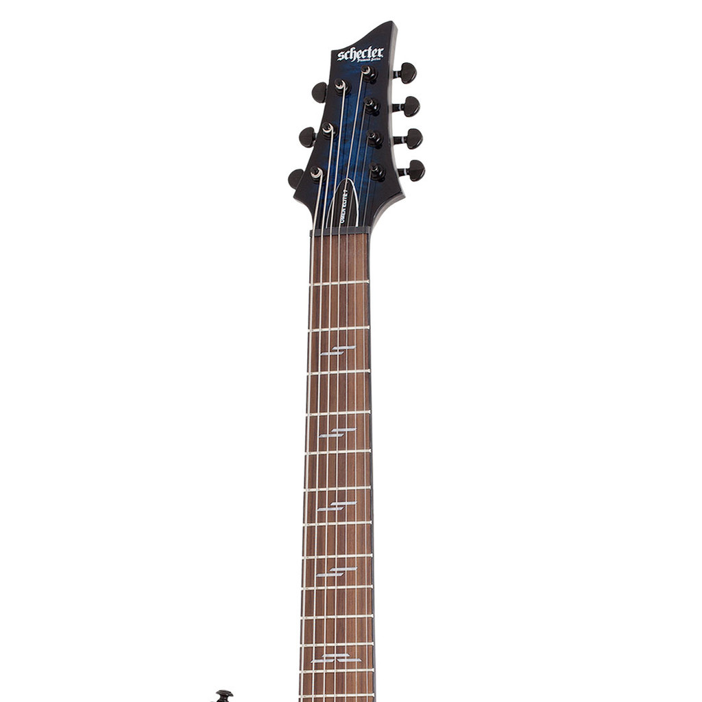 Schecter Omen Elite 7-String Electric Guitar - See Thru Blue Burst