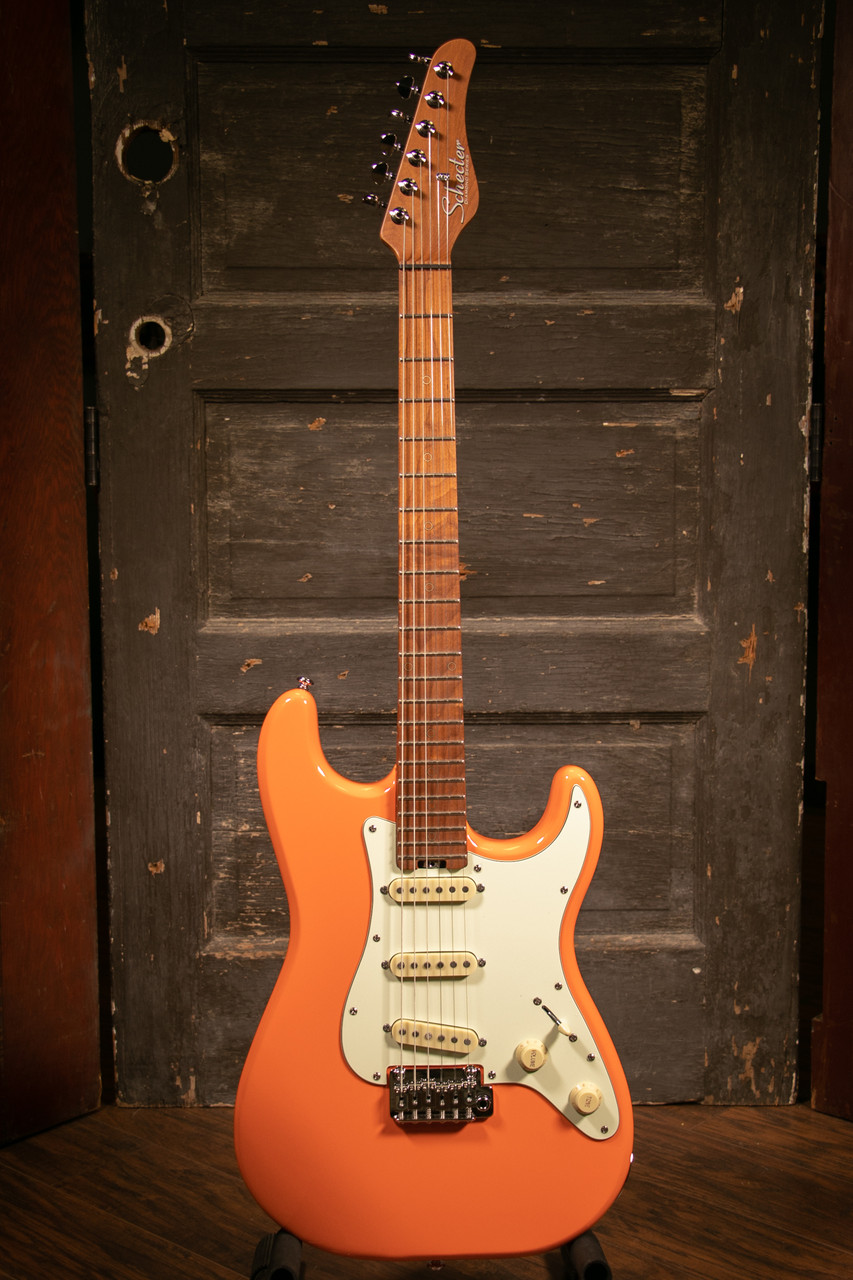 Schecter エレキギター オレンジ SCHECTER PS-ST-EMG (Amber/Maple) [IKEBE ORDER MODEL