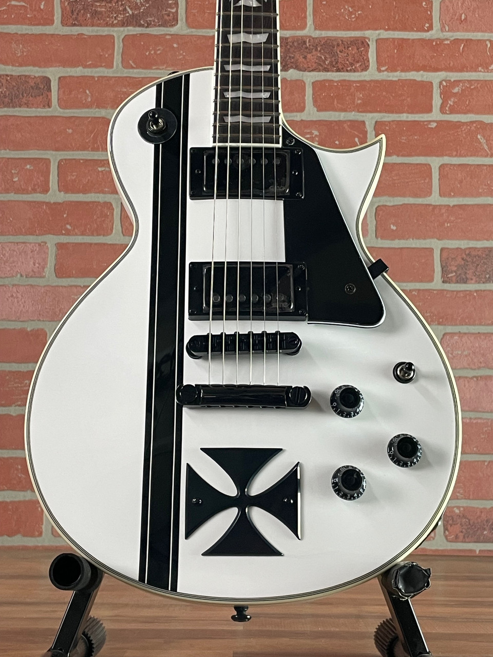 Shop ESP LTD James Hetfield Iron Cross Guitar - Snow White | No