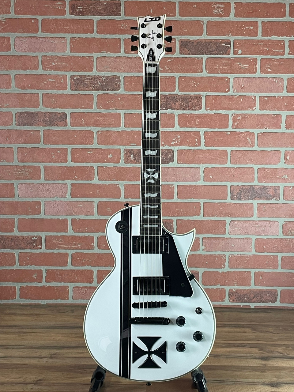 Shop ESP LTD James Hetfield Iron Cross Guitar - Snow White | No