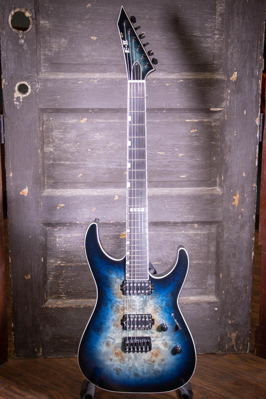 ESP E-II M-II Electric Guitar w/Case - Mercury Blue Burst at No