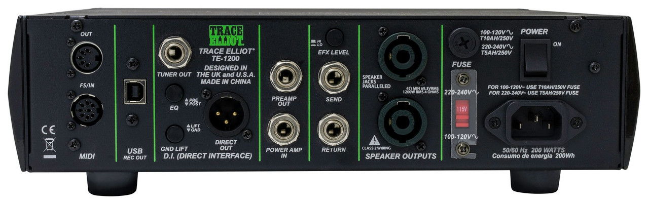 Trace Elliot TE-1200 Bass Amplifier Head at No Limit Guitar Co.