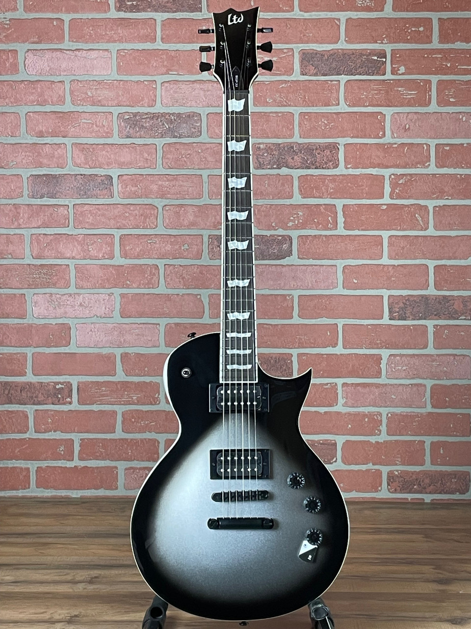 ESP LTD EC-256 Electric Guitar - Silver Sunburst Teardrop at No