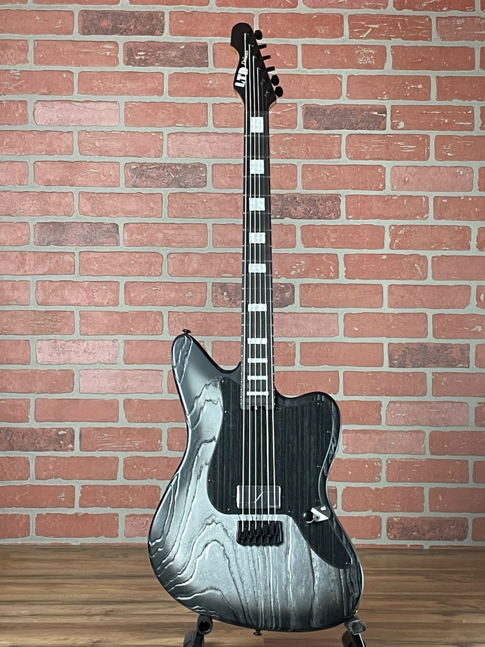 ESP LTD XJ-1B Baritone Electric Guitar - Silver Blast at No