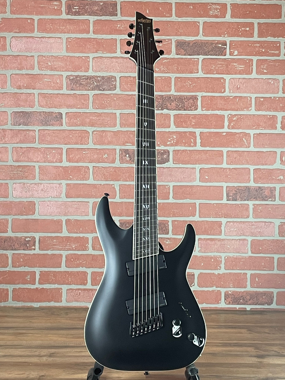 Shop Schecter C-7 SLS Evil Twin 7-String Guitar - Fishman Fluence