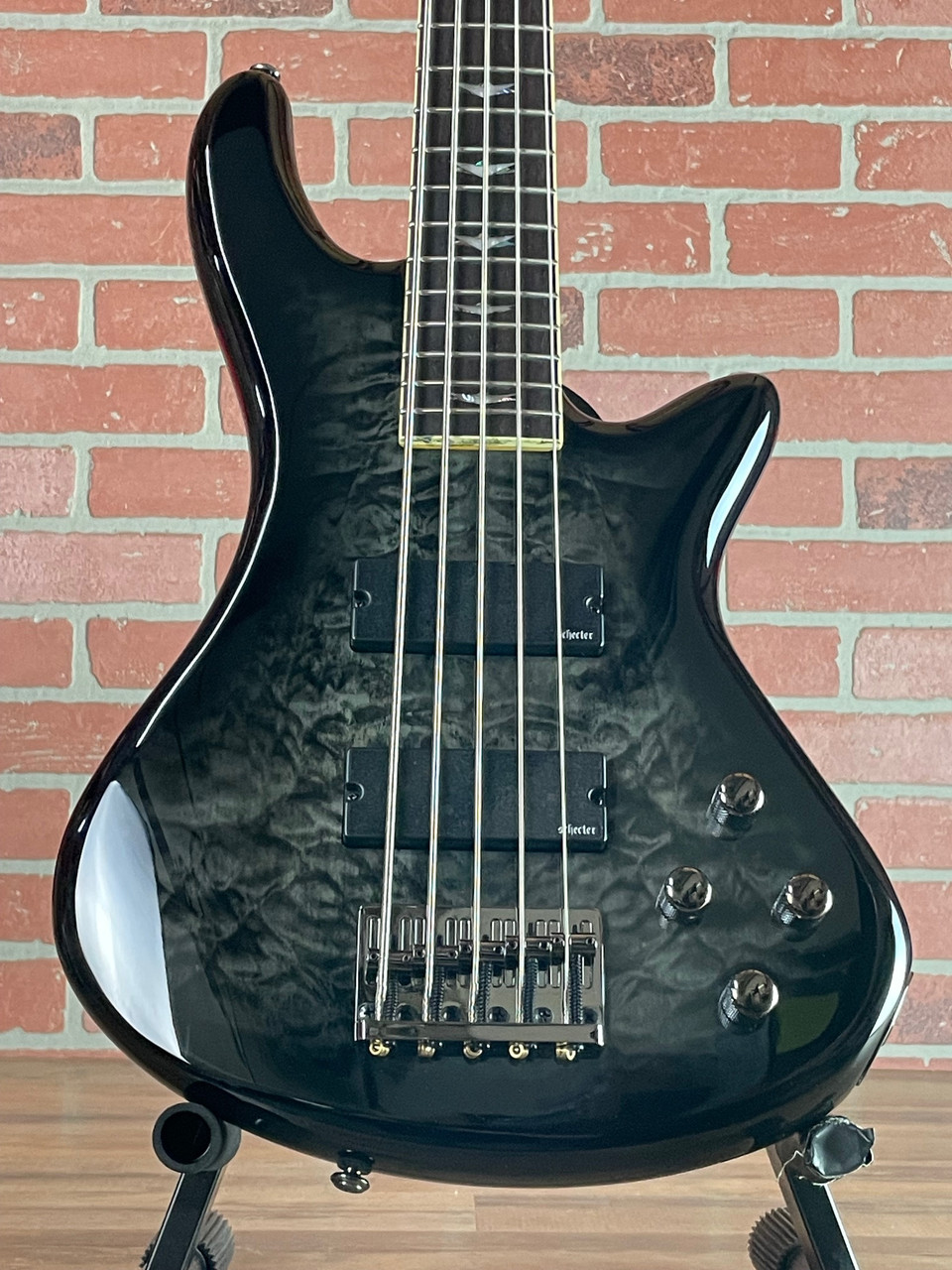 Shop Schecter Stiletto Extreme 5 Bass Guitar - See-Thru Black | No
