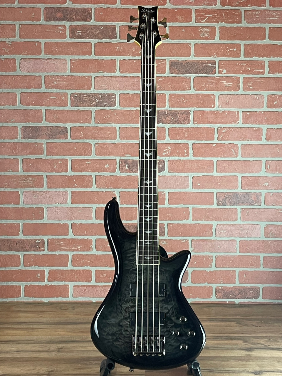 Shop Schecter Stiletto Extreme 5 Bass Guitar - See-Thru