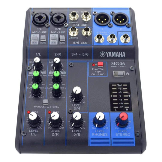 Shop Yamaha MG06 6-Channel Analog Mixer | No Limit Guitar Co