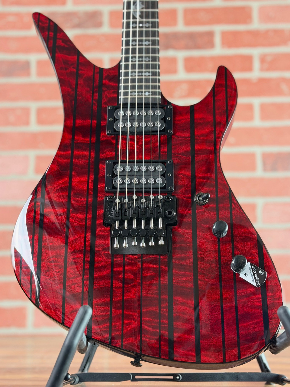 ギター Schecter Quilted Maple ST Type Shop Schecter Synyster Standard Plus Guitar - Trans Deep Red | No